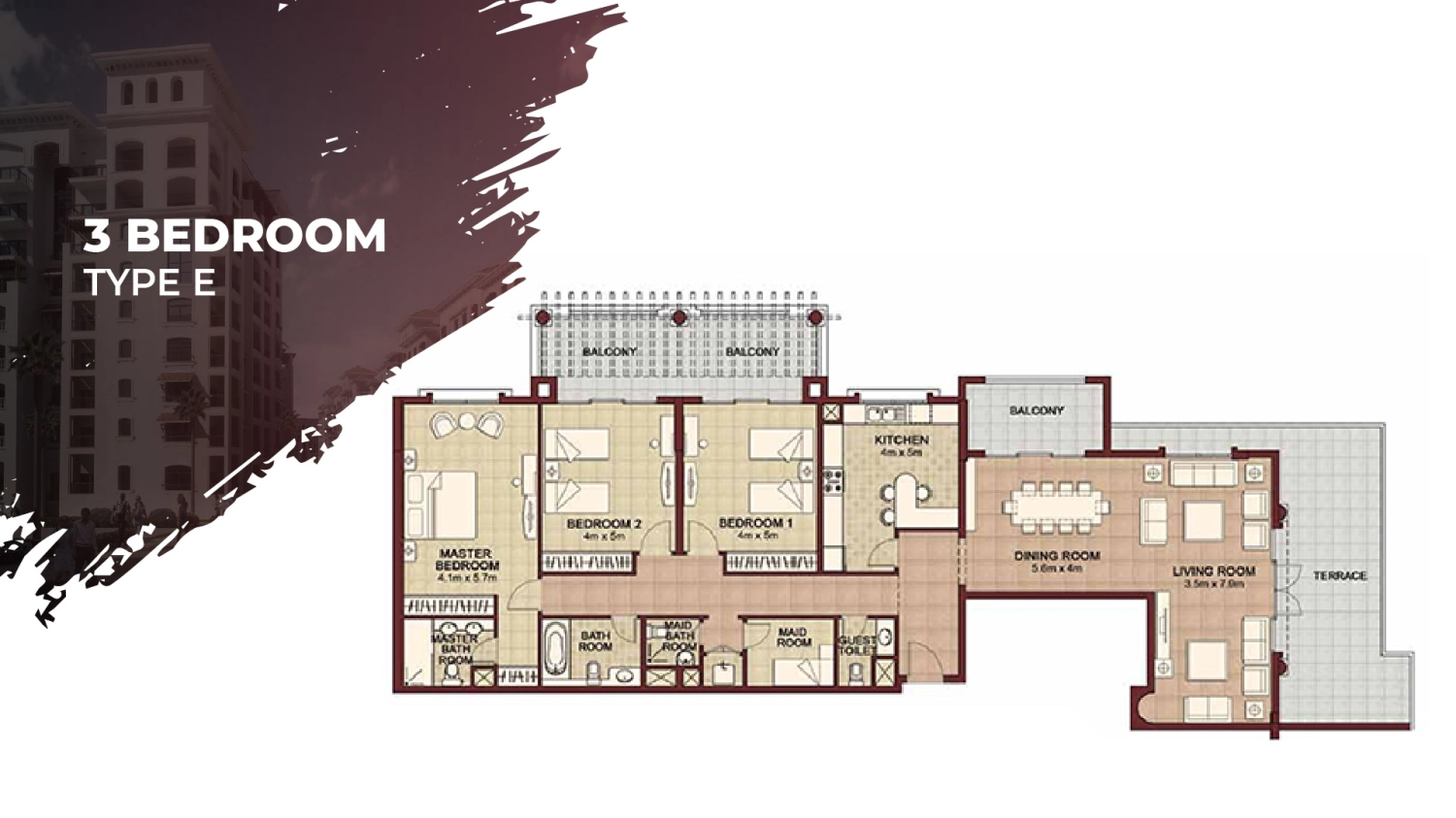 3 BR - Type B